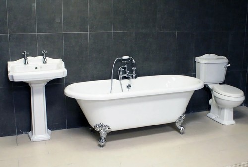 Traditional bathroom suite - bathroom,