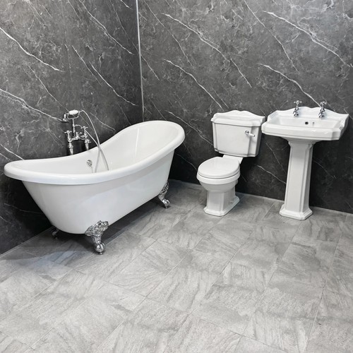 Freestanding bath suite - bath, double