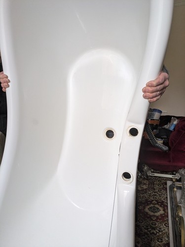 Roll top bath - roll, standing